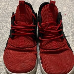 Jordan Red and Black Athletic Shoes